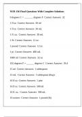 NUR 136 Final Questions With Complete Solutions 