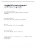 WGU D236 Pathophysiology with verified answers graded A&plus;