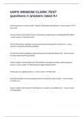 USPS WINDOW CLERK TEST questions n answers rated A&plus;