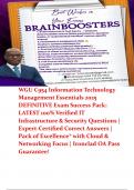 WGU C954 &vert; Information Technology Management Essentials &vert; 2025 DEFINITIVE Exam Success Pack&vert;  LATEST 100&percnt; Verified IT Infrastructure & Security Questions &vert; Expert-Certified Correct Answers &vert; Pack of Excellence&reg; with Cloud & Networking Focus &vert; Ironclad OA 