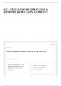 JCC - TEST 9 REVIEW QUESTIONS & ANSWERS RATED 100&percnt; CORRECT&excl;&excl;