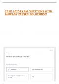 CBSP 2025 EXAM QUESTIONS WITH ALREADY PASSED SOLUTIONS&excl;&excl;
