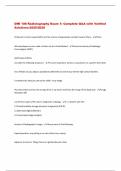 DMI 108 Radiolography Exam 1&colon; Complete Q&A with Verified  Solutions-2025&sol;2026