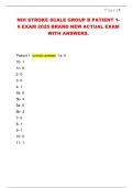 NIH STROKE SCALE GROUP B PATIENT 1 6 EXAM 2025 BRAND NEW ACTUAL EXAM  WITH ANSWERS&period;