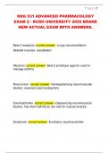 NSG 531 ADVANCED PHARMACOLOGY  EXAM 2 - RUSH UNIVERSITY 2025 BRAND  NEW ACTUAL EXAM WITH ANSWERS&period;