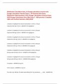 Medication Dosage Calculation Review Sets &colon; Complete Q&A with  Verified Solutions-2025&sol;2026 