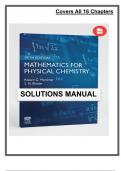 Solutions Manual for Mathematics for Physical Chemistry &ndash; 5th Edition &lpar;Mortimer&comma; 2024&rpar; &ndash; Covers All 16 Chapters
