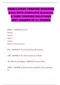 CSSM LATEST UPDATED 2025&sol;2026 Exam WITH COMPLETE Questions & SURE VERIFIED SOLUTIONS 100&percnt; GRADED AT A&plus; SCORE&excl;&excl;