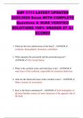 ANP 1111 LATEST UPDATED 2025&sol;2026 Exam WITH COMPLETE Questions & SURE VERIFIED SOLUTIONS 100&percnt; GRADED AT A&plus; SCORE&excl;&excl;
