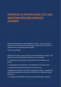 TRANSITION TO PRACTICE EXAM 1 NTC 2025 QUESTIONS WITH 100&percnt; COMPLETE ANSWERS&excl;&excl;