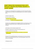 COMP PREDICTOR EXAM&vert;QUESTIONS WITH DETAILED VERIFIED SOLUTIONS&vert; GRADED A&plus;&vert; LATEST UPDATE