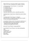 NRSG 3323 Exam 1 Questions With Complete Solutions