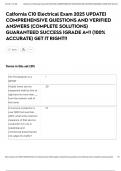 Calfornia C10 Electrical Exam 2025 UPDATE&vert; COMPREHENSIVE QUESTIONS AND VERIFIED ANSWERS &lpar;COMPLETE SOLUTIONS&rpar; GUARANTEED SUCCESS &vert;GRADE A&plus;&excl;&excl; &lpar;100&percnt; ACCURATE&rpar; GET IT RIGHT&excl;&excl;