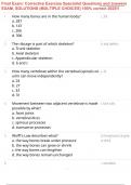 Final Exam&colon; Corrective Exercise Specialist Questions and answers EXAM&comma; SOLUTIONS &lpar;MULTIPLE CHOICES&rpar; 100&percnt; correct 2025&excl;&excl;