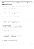 Test Bank for Algebra 1 Final Exam 