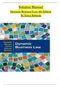 Solution Manual   Dynamic Business Law&comma; 6th Edition  By Nancy Kubasek   &lpar;2025&sol;2026&rpar; &lpar;All Chapters Covered&rpar; &lpar;Graded A&plus;&rpar;