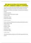 BIO 1001 EXAM PRACTICE QUESTIONS AND 100&percnt; VERIFIED CORRECT ANSWERS&excl;&excl;