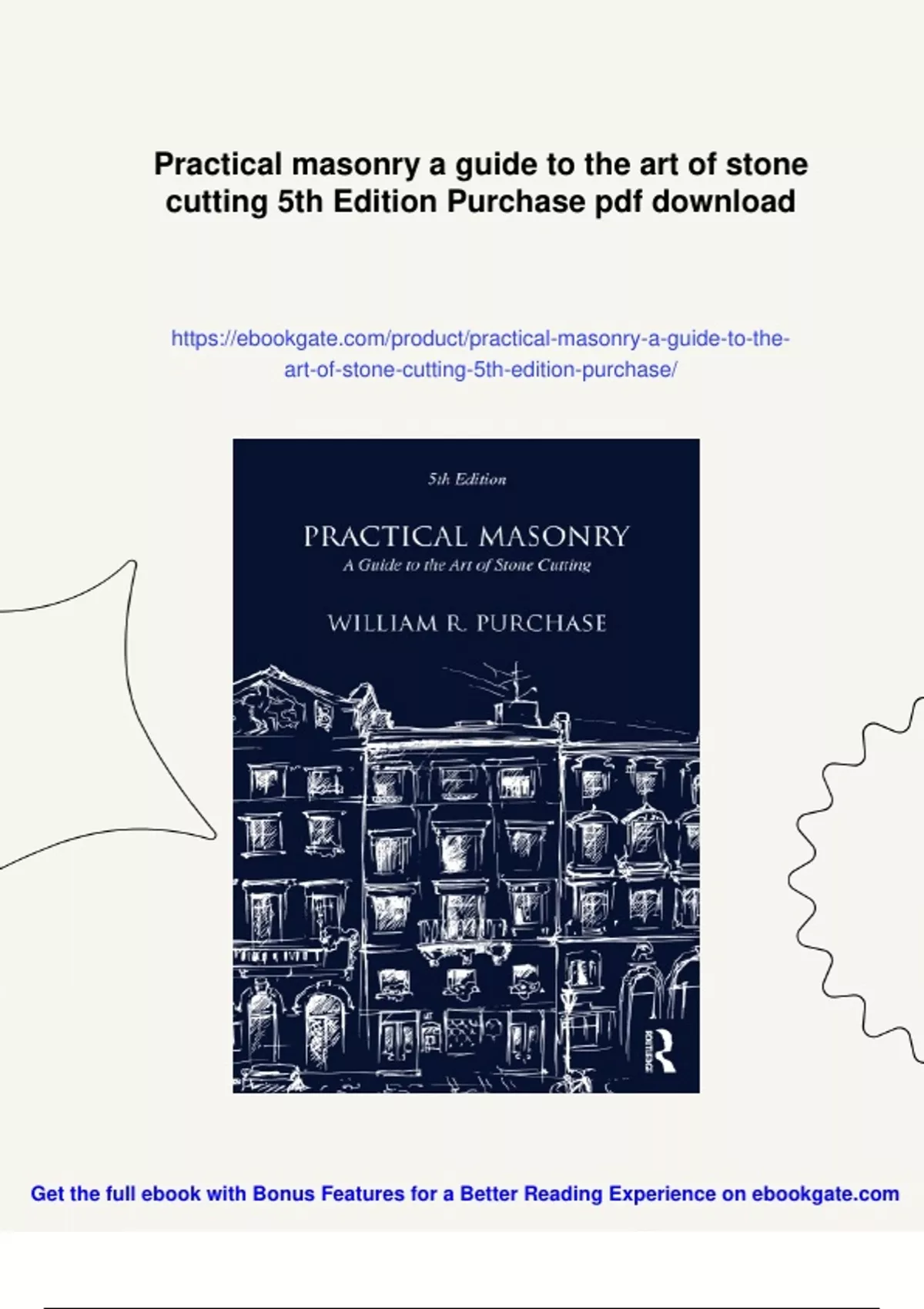 Summary Practical masonry a guide to the art of stone cutting 5th ...