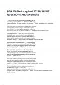 BSN 266 Med surg hesi STUDY GUIDE QUESTIONS AND ANSWERS
