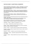 NUR 224 EXAM 1 QUESTIONS & ANSWERS