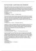 NUR 224 EXAM 1 QUESTIONS AND ANSWERS