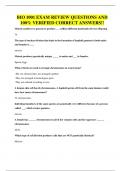 BIO 1001 EXAM REVIEW QUESTIONS AND 100&percnt; VERIFIED CORRECT ANSWERS&excl;&excl;