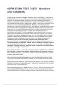ABFM STUDY TEST GUIDE &colon; Questions AND ANSWERS