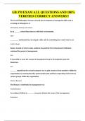 GB 370 EXAM ALL QUESTIONS AND 100&percnt; VERIFIED CORRECT ANSWERS&excl;&excl;