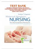 Maternal-Newborn Nursing Test Bank 3rd Edition by Chapman & Durham - Graded A&plus;