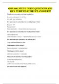 GMS 6401 STUDY GUIDE QUESTIONS AND 100&percnt; VERIFIED CORRECT ANSWERS&excl;&excl;