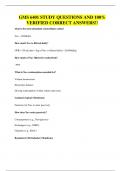 GMS 6401 STUDY QUESTIONS AND 100&percnt; VERIFIED CORRECT ANSWERS&excl;&excl;