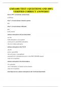 GMS 6401 TEST 1 QUESTIONS AND 100&percnt; VERIFIED CORRECT ANSWERS&excl;&excl;