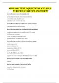 GMS 6401 TEST 2 QUESTIONS AND 100&percnt; VERIFIED CORRECT ANSWERS&excl;&excl;