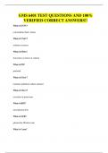 GMS 6401 TEST QUESTIONS AND 100&percnt; VERIFIED CORRECT ANSWERS&excl;&excl;