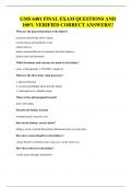 GMS 6401 FINAL EXAM QUESTIONS AND 100&percnt; VERIFIED CORRECT ANSWERS&excl;&excl;