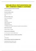 GMS 6401 FINAL TEST QUESTIONS AND 100&percnt; VERIFIED CORRECT ANSWERS&excl;&excl;