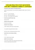 GMS 6401 PRACTICE TEST QUESTIONS AND 100&percnt; VERIFIED CORRECT ANSWERS&excl;&excl;