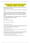 GMS 6401 TEST 3 QUESTIONS AND 100&percnt; VERIFIED CORRECT ANSWERS&excl;&excl;