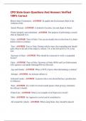 CPD State Exam Questions And Answers Verified  100&percnt; Correct 