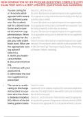 NEW GENERATION NCLEX PN EXAM QUESTIONS COMPLETE &lpar;2025&rpar; EXAM TEST WITH LATEST UPDATED &lpar;QUESTIONS AND ANSWERS&rpar;