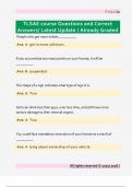 TLSAE course Questions and Correct  Answers&sol; Latest Update &sol; Already Graded