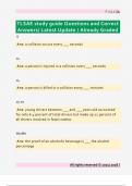 TLSAE study guide Questions and Correct  Answers&sol; Latest Update &sol; Already Graded