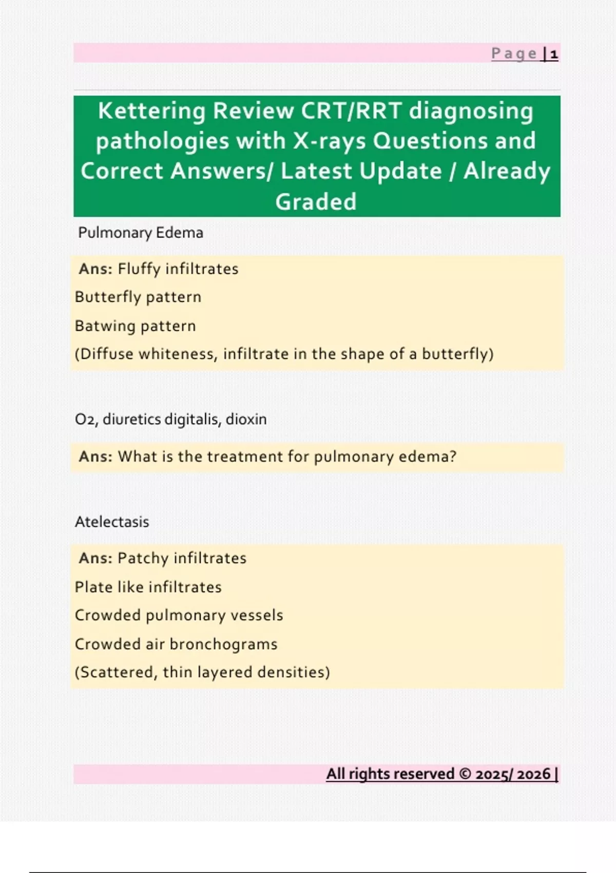 Rrt Kettering Study Guide Calendar.pdf Kettering Review CRT/RRT diagnosing pathologies with X-rays Questions ...