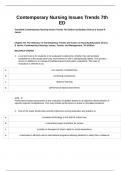 Test Bank Contemporary Nursing Issues Trends 7th Edition by Barbara Cherry & Susan R&period; Jacob 