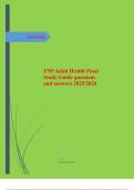FNP Adult Health Final Study Guide questions and answers 2025&sol;2026