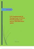 LPN Fundamentals Of Nursing Exam 1-6 FINAL EXAM questions and answers 2025&sol;2026 latest update 