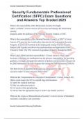 Security Fundamentals Professional Certification &lpar;SFPC&rpar; Exam Questions and Answers Top Graded 2025