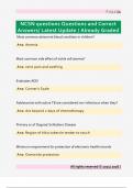 NCSN questions Questions and Correct  Answers&sol; Latest Update &sol; Already Graded