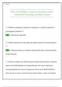 PSYC 210 Modules 1 Exam & Final Exam 2025 &ndash; Abnormal Psychology Verified Answers