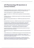 ATI Pharmacology RN Questions & Correct Answers